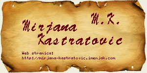 Mirjana Kastratović vizit kartica